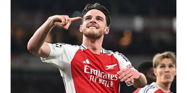 Declan Rices mest herlige frispark i sin tid i Arsenal Declan Rices mest herlige frispark i sin tid i Arsenal